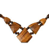 Jay King Sterling Silver Tiger's Eye Statement Necklace 18"